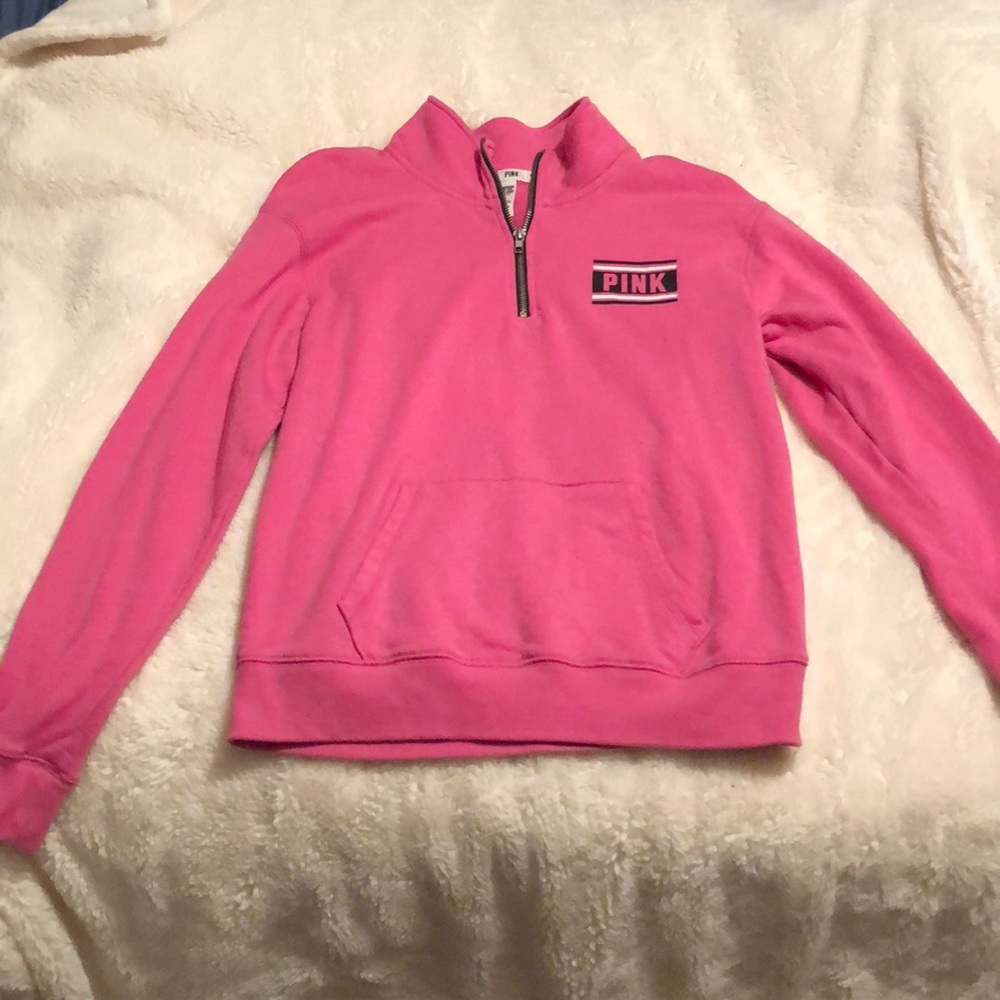 Pink pullover/ half zip